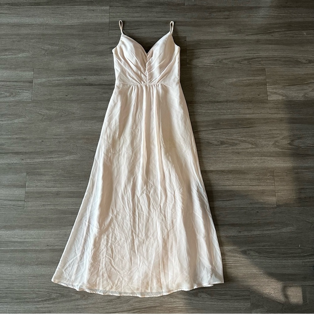 HAYLEY PAIGE OCCASIONS BLUSH Corset V-Neck BRIDESMAID PARTY FORMAL DRESS GOWN - Picture 5 of 14